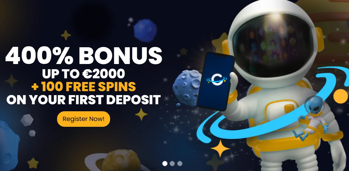 Galaxy Spins casino main page banner